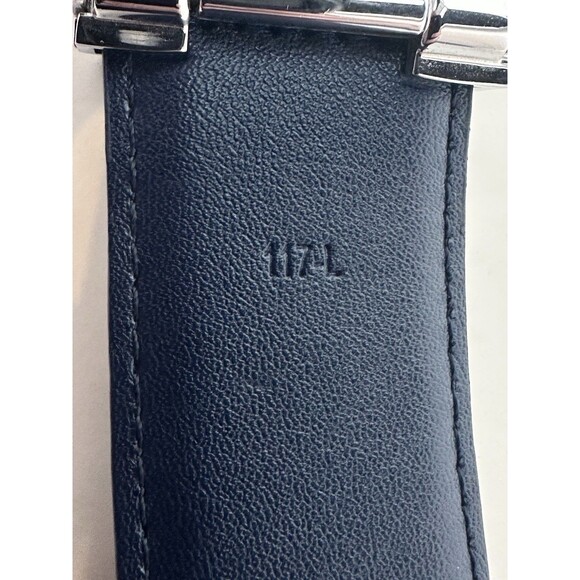 Mission Belt Mens Leather Ratchet Size 36-40 Navy Blue - Picture 4 of 8